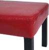 Sitzbank Polsterbank Bank M37 Kunstleder ~ 180x43x49 cm rot glänzend, dunkle Beine Bild 5