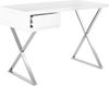 Safavieh hanver Schreibtisch, Metall, weiß/Chrom Bild 4
