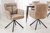 riess-ambiente Polsterstuhl BIG GEORGE beige – Strukturstoff, Metallgestell, mit Armlehnen (Einzelartikel, 1 St), 360° drehbar mit Federkern – ideal für bequemes Sitzen im Esszimmer Bild 2