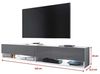 Selsey Wander – TV-Lowboard/TV-Schrank in Weiß Matt/Grau Hochglanz hängend/stehend mit LED 100cm Bild 4