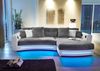 Multimedia-Ecksofa Couch mit RGB-LED Bluetooth Soundsystem USB in Grau / Weiß Bild 4