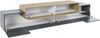 Dmora - TV-Schrank Nico, niedriges Wohnzimmer-Sideboard, Fernsehständer-Basis, 100% Made in Italy, 240 x 45 x 52 cm, Anthrazit und Ahorn, Bild 4
