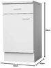 Küchenunterschrank, 1 Schublade, 1 Tür, 1 Boden, 850 x 500 x 600 mm, weiß Bild 2