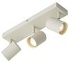 Qazqa LED Aufbaustrahler Jeana, ohne Leuchtmittel, GU10, Beige, Modern, Metall, 3-flammig Bild 5