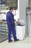 Pedalbehälter V-Part weiß pulverbeschichteter Stahl 27 l Scheinhalter soft close schwer entflammbar Bild 4