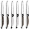 Lou Laguiole LAGUIOLE / TRADITION Steakmesser Set 6-teilig perle, pfeffer, taupe hochglanzpoliert Bild 2
