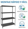Simonrack Schwerlastregal, Lagerregal, 150 x 120 x 40 cm, Metallregal, Kellerregal, Biegestelle 200 kg, 4 Fachböden, Antracite - Simonclick Bild 5