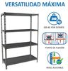 Simonrack Schwerlastregal, Lagerregal, 150 x 120 x 40 cm, Metallregal, Kellerregal, Biegestelle 200 kg, 4 Fachböden, Antracite - Simonclick Bild 4