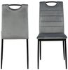 AC Design Furniture Drew Esszimmerstühle 4er Set, H: 91,5 x B: 43,5 x T: 53,5 cm, Dunkelgrau/Schwarz, Samt/Metall, 4 Stk. Bild 3