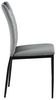 AC Design Furniture Drew Esszimmerstühle 4er Set, H: 91,5 x B: 43,5 x T: 53,5 cm, Dunkelgrau/Schwarz, Samt/Metall, 4 Stk. Bild 4