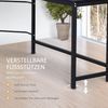 Vinsetto Eckschreibtisch höhenverstellbarer Schreibtisch (PC-Tisch, 1-St, Computertisch), Metall Schwarz 168 x 120 x 75 cm Bild 5