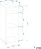 KOMTO Bücherregal RIM2 Regal Klein Standregal Würfelregal Büroregal, Bücherschrank für Kinderzimmer Regal Wohnzimmer 33,8 х 30,7 х 80,4 cm Bild 2