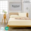 Buymax® Spannbettlaken 180x200 cm Baumwolle 100% Spannbetttuch Bettlaken Jersey, Matratzenhöhe bis 25 cm, Farbe Beige Bild 2