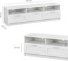Baroni Home TV-Schrank, Holzwerkstoff, Weiß, 3 Ripiani 3 Cassetti Bild 5