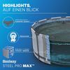 Bestway Steel Pro MAX Frame Pool ohne Pumpe Ø 305 x 76 cm, lichtgrau, rund Bild 5