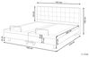 Bett verstellbar Stoff DUKE 160 x 200 cm Hellgrau Bild 3