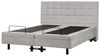 Bett verstellbar Stoff DUKE 160 x 200 cm Hellgrau Bild 4