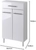 Midischrank UDINE-03, Hochglanz weiß, B x H x T ca. : 50 x 79 x 20 cm Bild 3