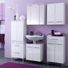 Midischrank UDINE-03, Hochglanz weiß, B x H x T ca. : 50 x 79 x 20 cm Bild 2
