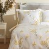 Karaca Bettwäsche Karaca Loretta 100% Baumwolle Doppelbett Piké Tagesdecke Set Gelb Bild 2