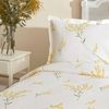 Karaca Bettwäsche Karaca Loretta 100% Baumwolle Doppelbett Piké Tagesdecke Set Gelb Bild 5