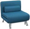 HOMCOM Sessel mit Bettfunktion, Rückenkissen (klappbarer Relaxsessel, 1-St, Klappsessel), bis 150 kg belastbar, für Wohnzimmer, Blau Bild 1