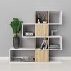 STACCATO - Raumteiler, Bücherregal mit 4 Böden, Weiß mit Holzdekor Bild 2