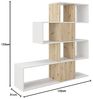STACCATO - Raumteiler, Bücherregal mit 4 Böden, Weiß mit Holzdekor Bild 3