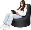 Patchhome Gamer Kissen Lounge Kissen Sitzsack Sessel Sitzkissen In & Outdoor geeignet fertig befüllt | Schwarz - Ø 75cm x Höhe 80cm - in 2 Größen und 25 Farben Bild 4