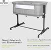 Lorelli Beistellbett Milano 2in1 ab Geburt Matratze höhenverstellbar Moskitonetz grau Bild 3