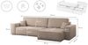 Kaiser Möbel Ecksofa mit schlaffunktion und bettkasten, BEST XL stoff Poso, Quelle, Verita, Mit Bettfunktion und Bettzeugfach Bild 2