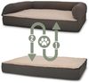 Matratzen Discount orthopädisches Hundebett mit Rückenlehne, PU-Komfortschaum braun, 27 x 100 x 70 cm Bild 2