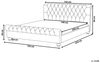 Bett Samtstoff schwarz 140x200 cm AVALLON Bild 3