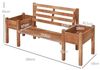 Outsunny Bank Gartenbank, 2-Sitzer Sitzbank mit Blumenkasten (Balkonbank, 1-St, Holzbank), bis 240 kg Belastbar, 184 x 59 x 95 cm, Dunkelbraun Bild 3