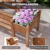 Outsunny Bank Gartenbank, 2-Sitzer Sitzbank mit Blumenkasten (Balkonbank, 1-St, Holzbank), bis 240 kg Belastbar, 184 x 59 x 95 cm, Dunkelbraun Bild 5
