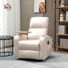 HOMCOM Massagesessel elektrisch Relaxsessel mit Massagefunktion (Ruhesessel, 1-St, Fernsehsessel), mit Fernbedienung, Drehbarem Tisch, Mikrofaser, Beige Bild 2