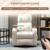 HOMCOM Massagesessel elektrisch Relaxsessel mit Massagefunktion (Ruhesessel, 1-St, Fernsehsessel), mit Fernbedienung, Drehbarem Tisch, Mikrofaser, Beige Bild 4