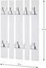 Garderobe weiss edelstahl 60x9x100cm Bild 2