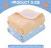2 Stück Baby Wickelunterlage, Waschbar Säugling Wickelunterlage, 70x90 cm Wasserdicht Atmungsaktiv Wiederverwendbare Wickelauflagen Changing Mat für Babys und Kleinkinder (Blau und Gelb) Bild 2