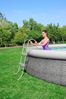 Poolleiter, 2-stufig, für Pools bis 84 cm Höhe, Stahl/Kunststoff Grau Bild 3