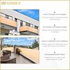 COVER IT Balkon Sichtschutz Ohne Bohren Balkonsichtschutz Beige mit Ösen 85x200 cm Sichtschutz Balkon Ohne Bohren - Sichtschutz für Balkon Terrasse - Sichtschutz Balkongeländer Bild 5
