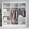Schwebetürenschrank VENA 3-türig Schrank 200 cm (mit Spiegel) Farbe: Schwarz , Weiß Bild 3