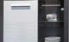 Vitrine KOLIBRI grau MDF weiß Hochglanz mit LED Bild 2