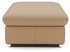 CAVADORE Echtleder-Hocker Valerie / Polsterhocker mit Metallfüßen als Beistellhocker, Fußhocker, Sitzgelegenheit, Couchtisch / 102 x 43 x 68 / Leder Beige Bild 5