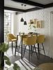 Barhocker >Emma< (2er-Set) drehbar, gold, schwarz, Samtbezug - 57x105x53cm (BxHxT) Bild 2