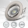 B.K.Licht LED Einbaustrahler 6er SET Einbauleuchten 86mm flach dimmbar Einbaumaß 68mm - 10-04-06-S, Dimmfunktion, LED wechselbar, Warmweiß, 3000K Einbauspots schwenkbar 5,5W 400lm GU10 Leuchtmittel matt-Nickel Bild 3