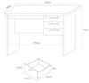 Schreibtisch Ragunda mit 3 Schubladen [en. casa] Bild 2