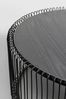 Kare Design Couchtisch Wire Wood 2er Set, Schwarz, 63/53cm Durchmesser,Wohnzimmertisch, Stahlgestell, Tischplatte aus Holz, Wohnzimmer, Rund, 34 x 70 x 70 cm (H/B/T) Bild 5