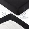 Blumtal® Basics Jersey (2er-Set) Spannbettlaken 180x200 cm -Oeko-TEX Zertifiziert, 100% Baumwolle Bettlaken, bis 7cm Topperhöhe, Schwarz Bild 4