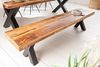 riess-ambiente Sitzbank IRON CRAFT 200cm braun / schwarz (Einzelartikel, 1-St), Esszimmer · Massivholz · Metall · Industrial Bild 2